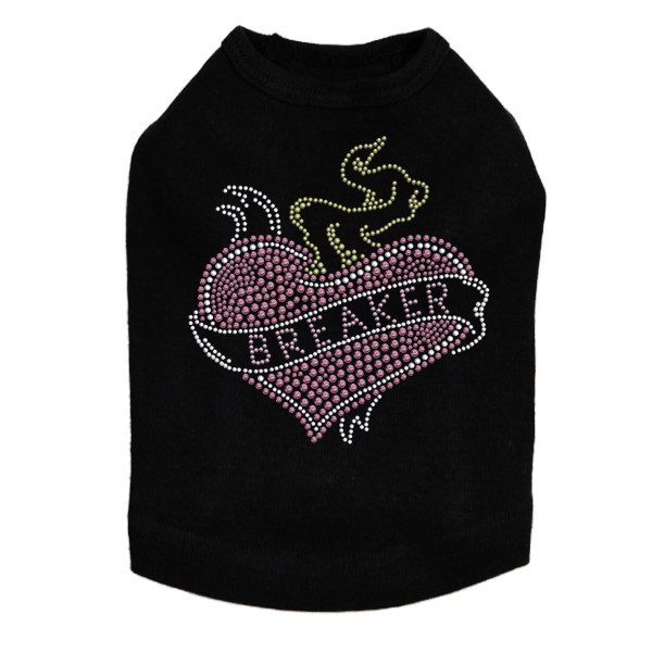 Heart Breaker Rhinestone Dog Tank