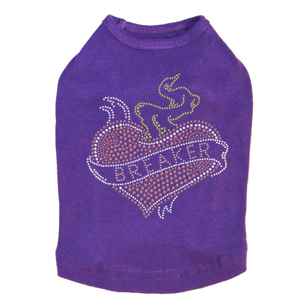 Heart Breaker Rhinestone Dog Tank