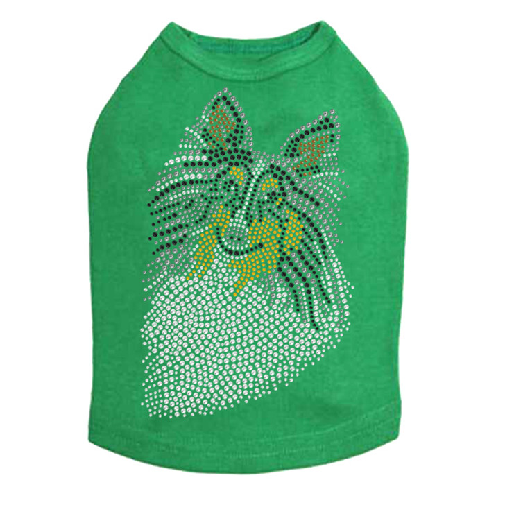 Sheltie Face Tri Color Dog Tank