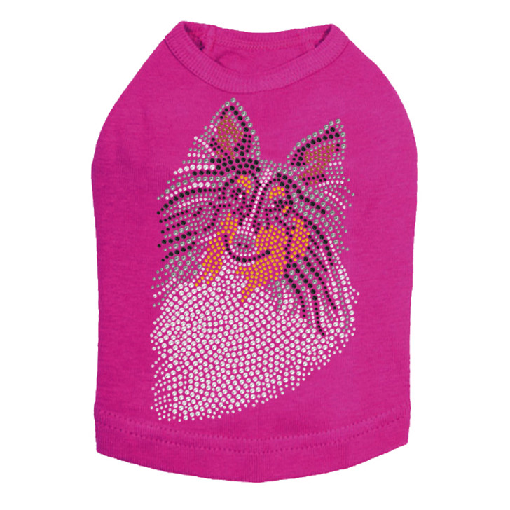 Sheltie Face Tri Color Dog Tank