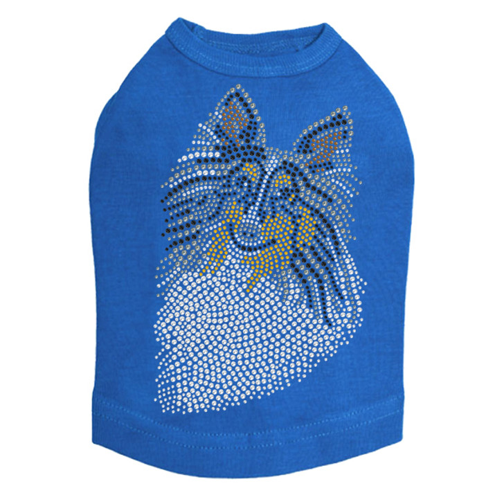 Sheltie Face Tri Color Dog Tank