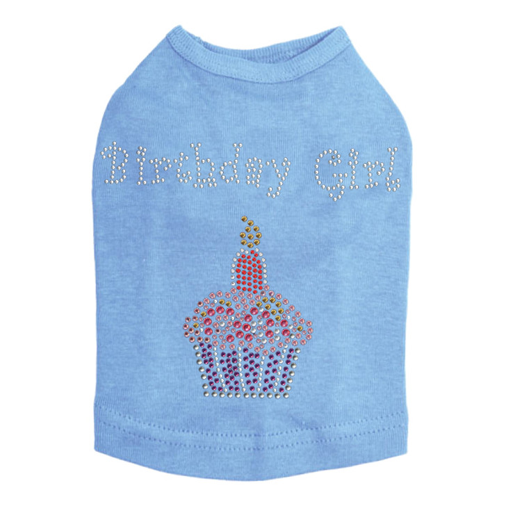 Birthday Girl rhinestone dog tank for large and small dogs.