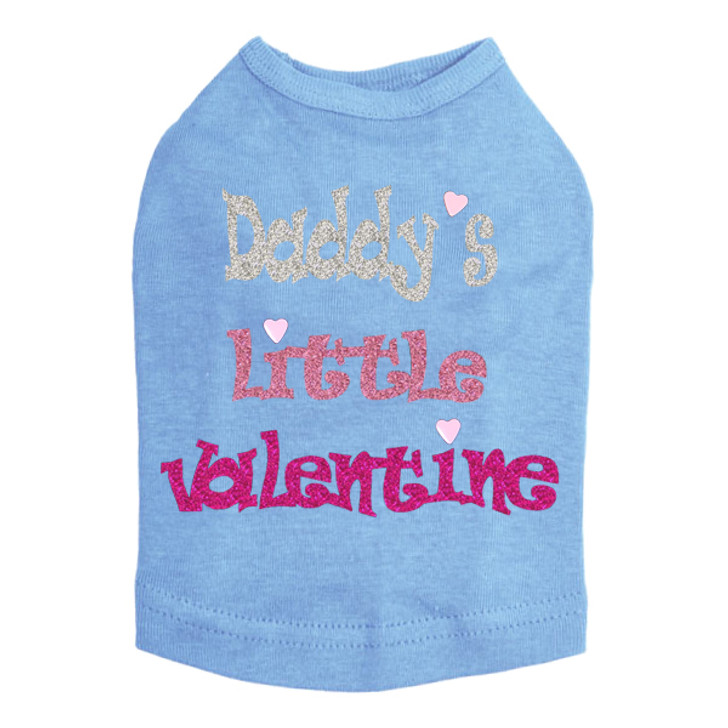 Daddy's Little Valentine Rhinestone dog tank for large and small dogs.