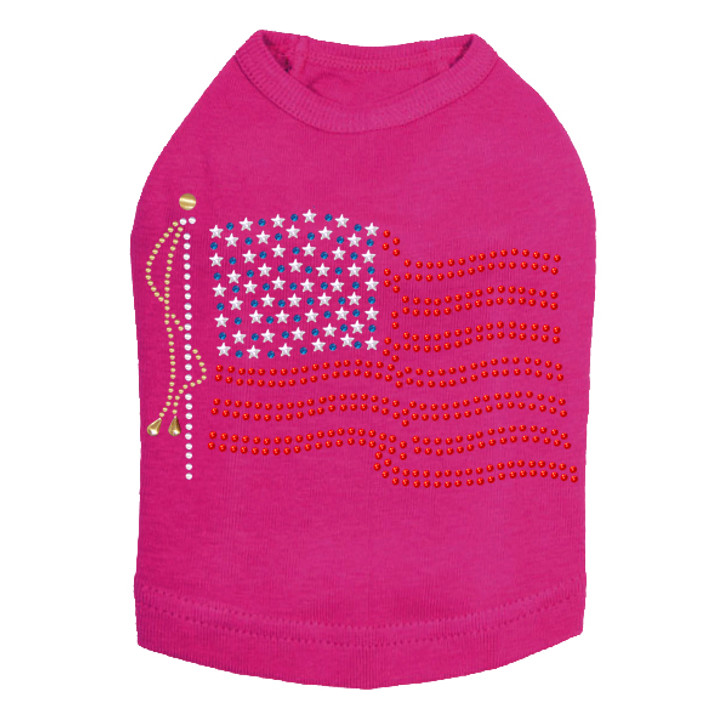 USA Flag dog tank for large and small dogs.