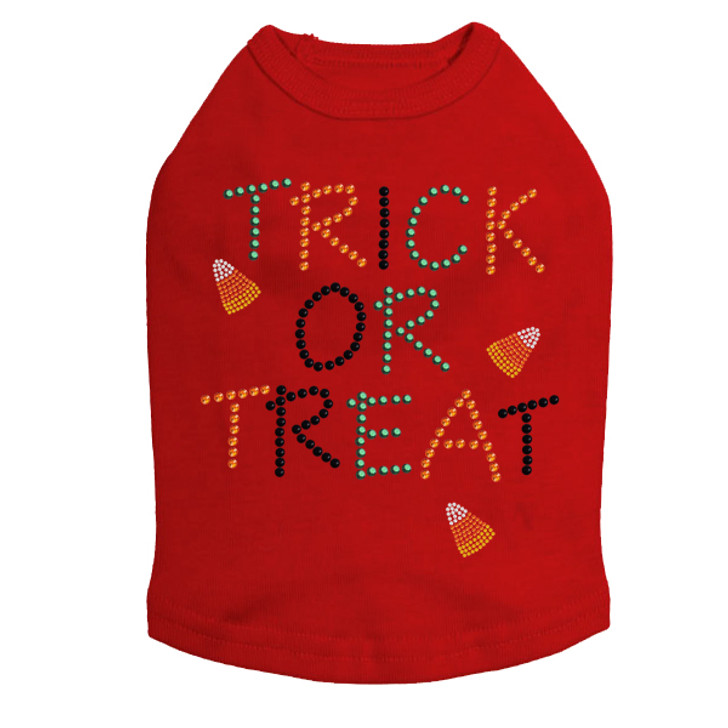 Trick or Treat with Candy Corn Dog Tank