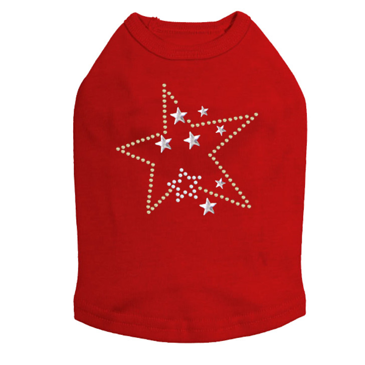 Gold & Silver Stars dog tank for large and small dogs.