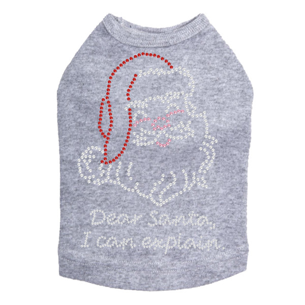 Santa Face - "I Can Explain" - Gray Dog Tank