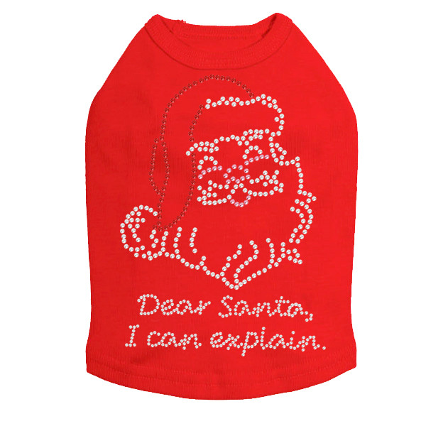 Santa Face - "I Can Explain" - Red Dog Tank