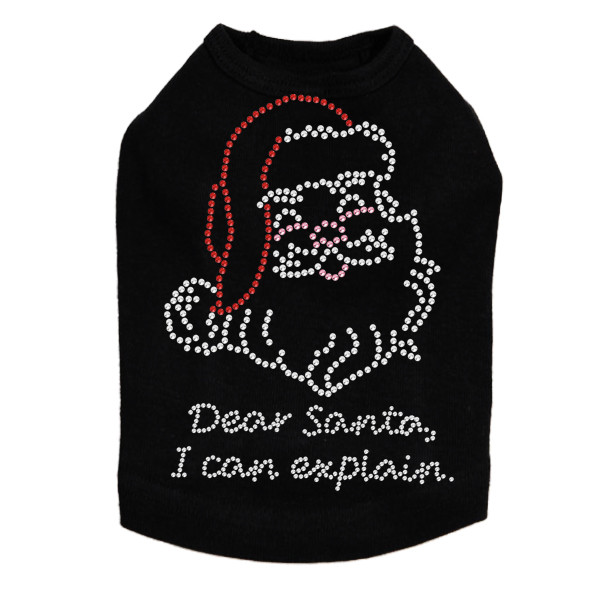 Santa Face - "I Can Explain" - Black Dog Tank