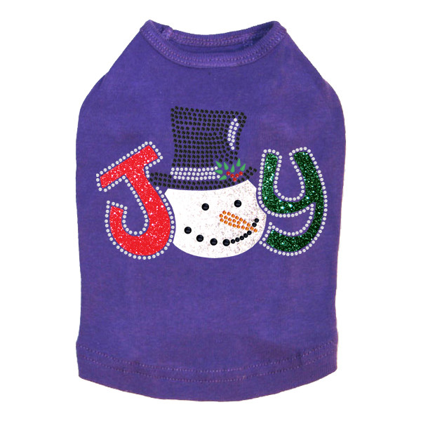 Joy Snowman - Purple Dog Tank