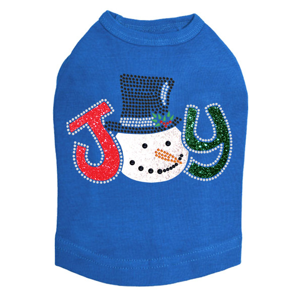 Joy Snowman - Royal BlueDog Tank