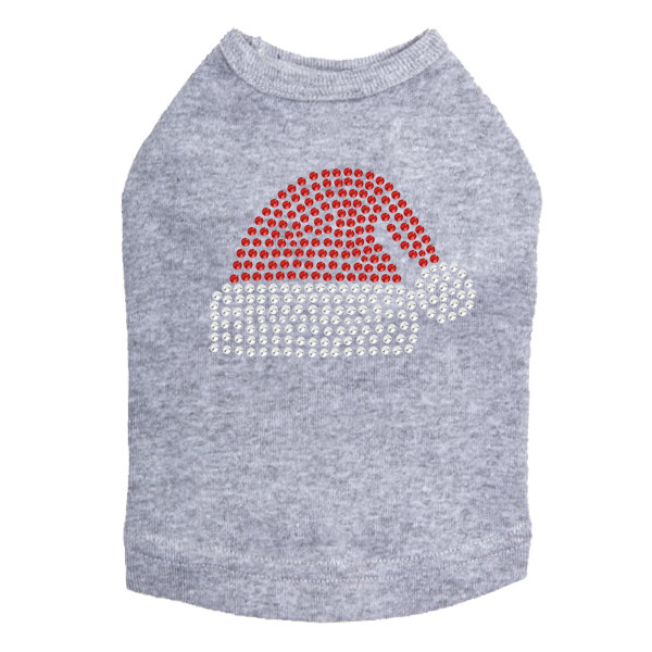 Santa Hat - Gray Dog Tank