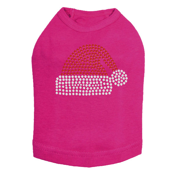 Santa Hat - Fuchsia Dog Tank