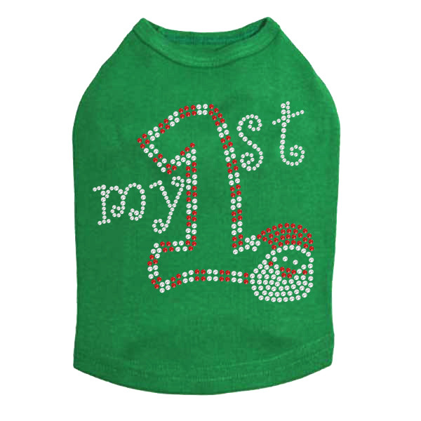 My First Christmas - Kelly Green Dog Tank