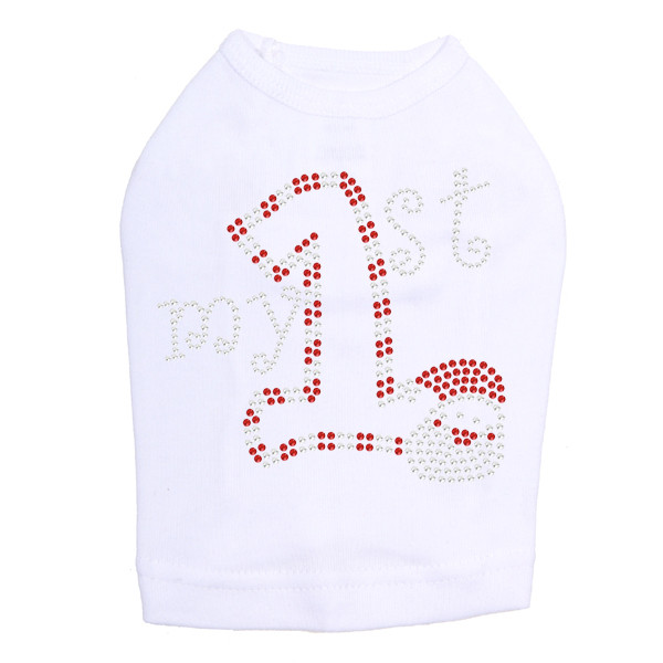 My First Christmas - White Dog Tank