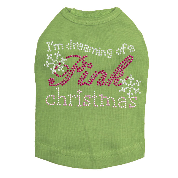 I'm Dreaming of a Pink Christmas - Lime Dog Tank