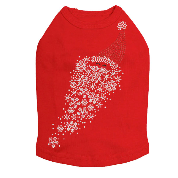 Santa Face with Snowflake Beard - Red Dog Tank