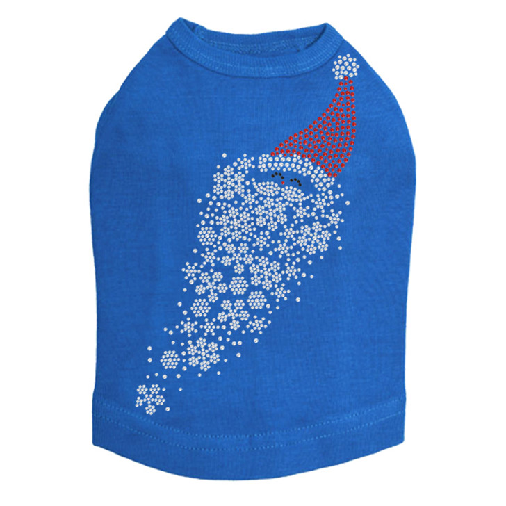 Santa Face with Snowflake Beard - Royal Blue Dog Tank