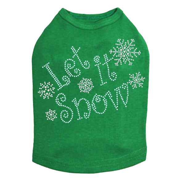 Let it Snow Rhinestone Dog Tank