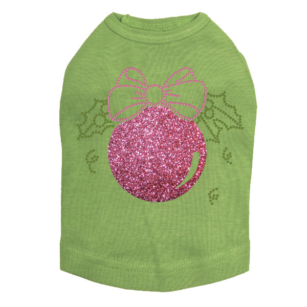 Pink Glitter Ornament Rhinestone Dog Tank