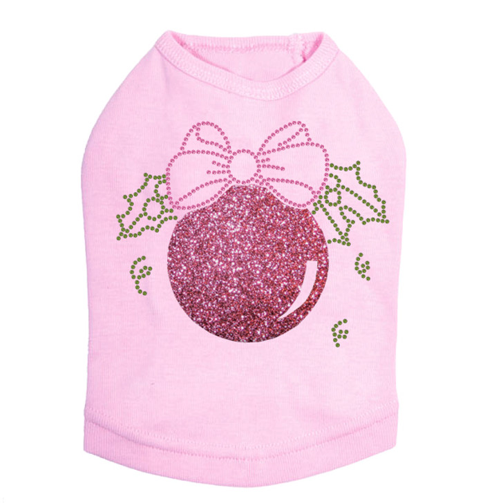 Pink Glitter Ornament - Pink Dog Tank