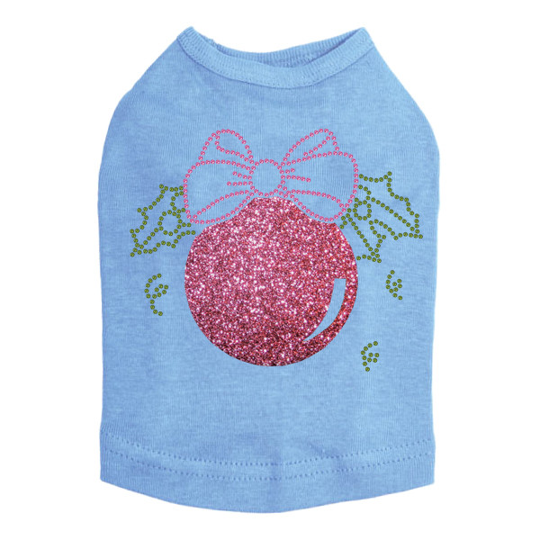 Pink Glitter Ornament - Blue Dog Tank