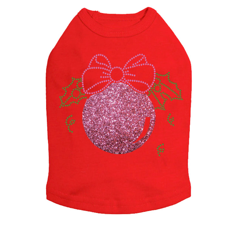 Pink Glitter Ornament - Pink Dog Tank