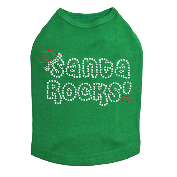 Santa Rocks - Kelly Green Dog Tank