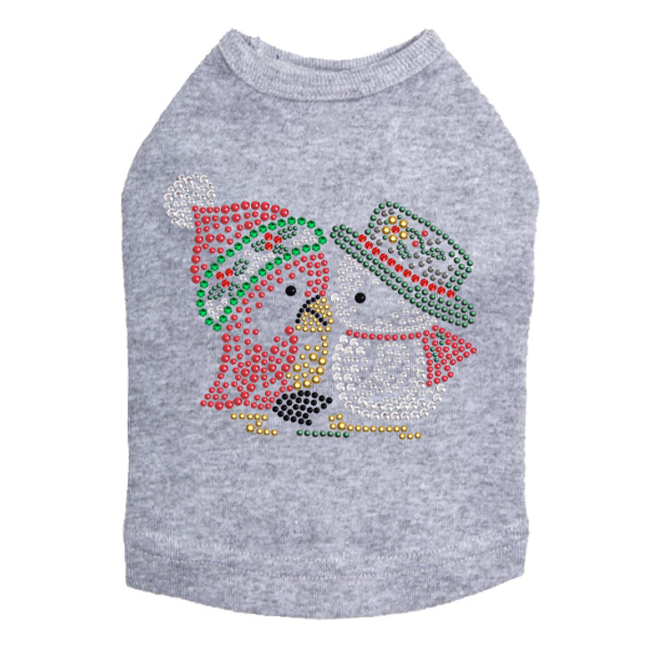 Christmas Birds - Gray Dog Tank