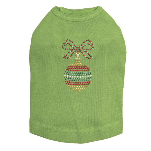 Red, Green, & Gold Christmas Ornament - Lime Dog Tank