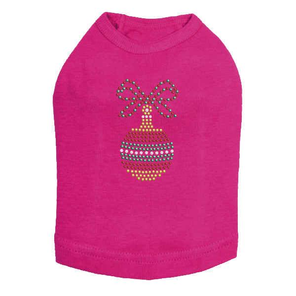 Red, Green, & Gold Christmas Ornament - Fuchsia Dog Tank