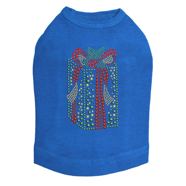 Green Christmas Gift - Royal Blue Dog Tank