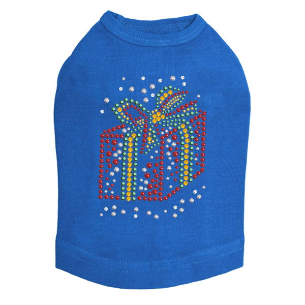 Red Christmas Gift - Royal Blue Dog Tank