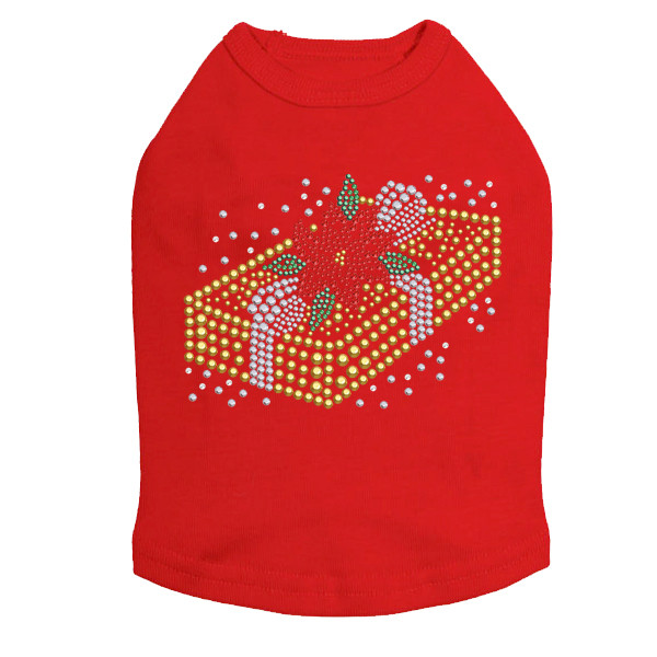 Gold Christmas Gift Rhinestone Dog Tank