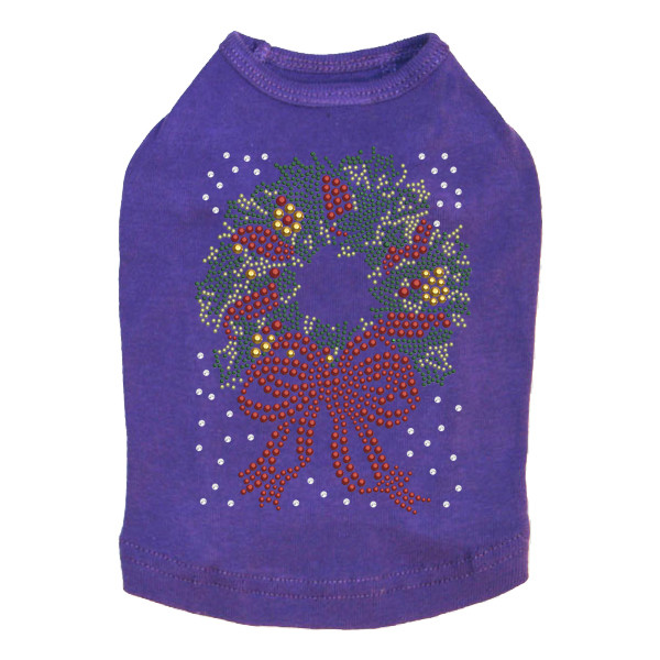 Christmas Wreath - Purple Dog Tank