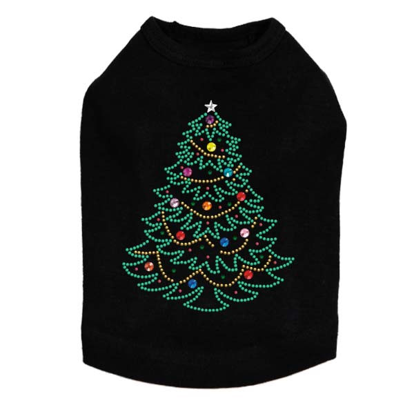 Christmas Tree #1 Rhinestone Dog Tank