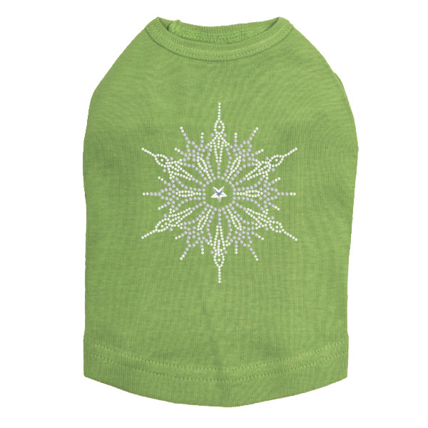 Snowflake #1 - Lime Dog Tank