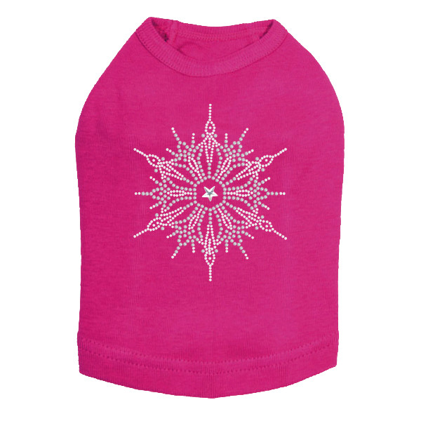 Snowflake #1 - Fuchsia Dog Tank
