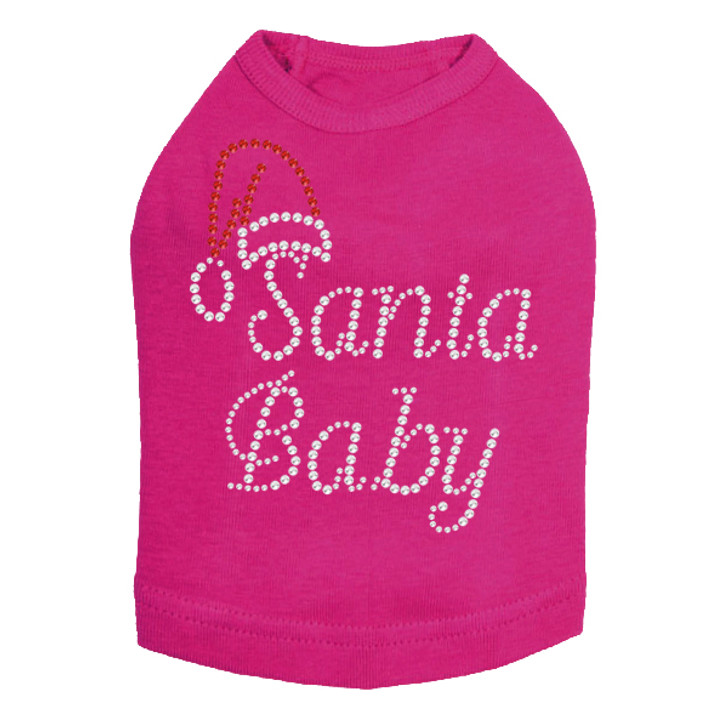 Santa Baby - Fuchsia Dog Tank