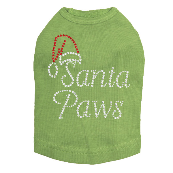 Santa Paws - Lime Dog Tank