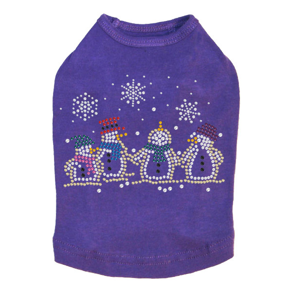 Snowman Family - Purple Dog Tank