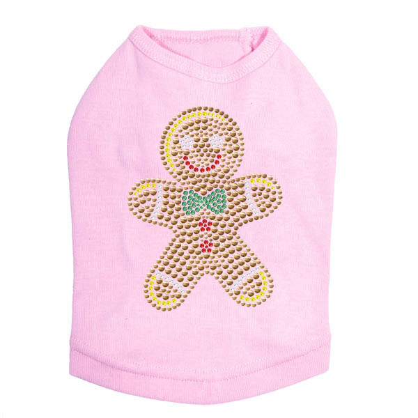 Gingerbread Man - Pink Dog Tank