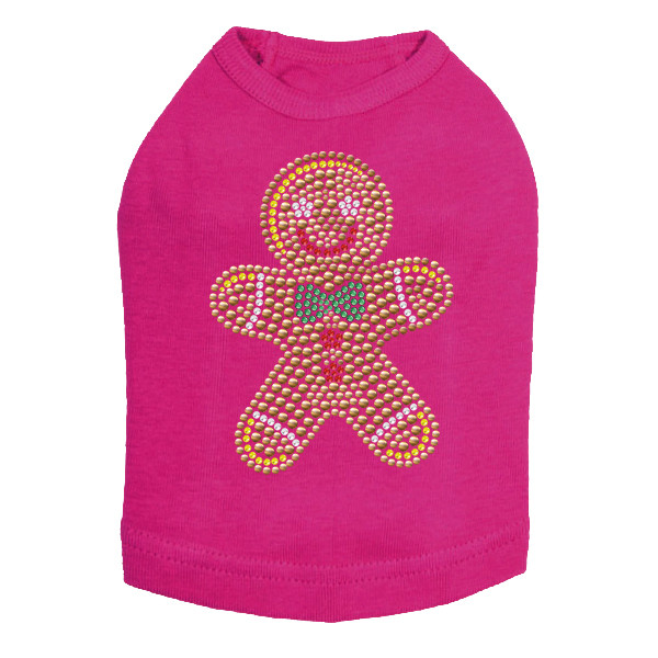 Gingerbread Man - Fuchsia Dog Tank
