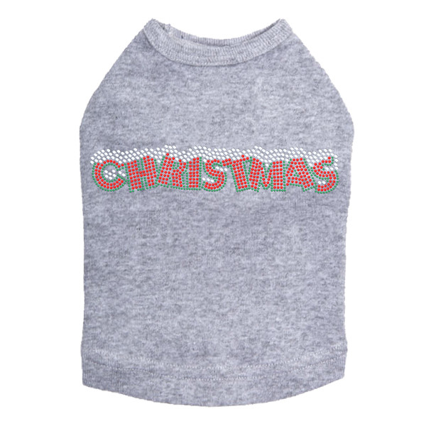 Christmas Rhinestone Dog Tank
