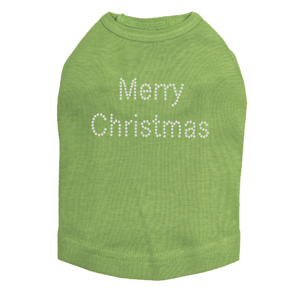 Merry Christmas - Lime Dog Tank