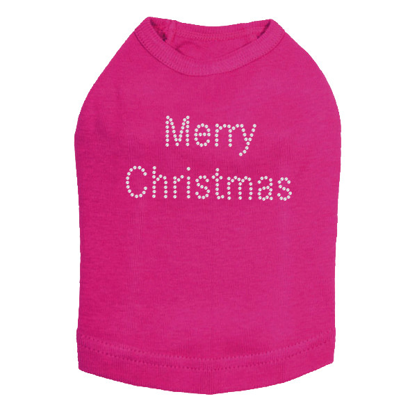 Merry Christmas - Fuchsia Dog Tank