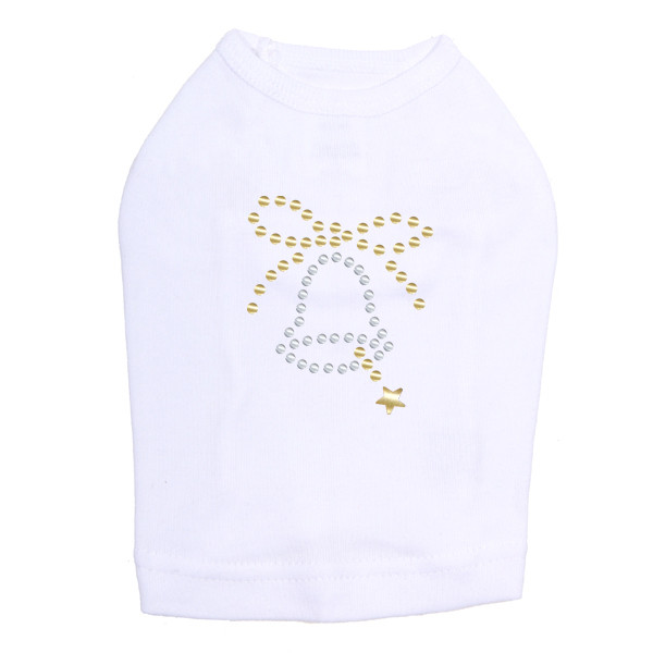Nailhead Christmas Bell - White Dog Tank