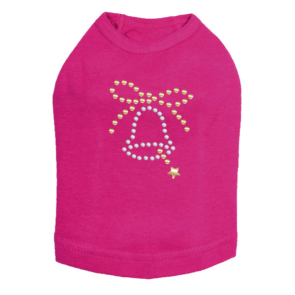 Nailhead Christmas Bell - Fuchsia Dog Tank