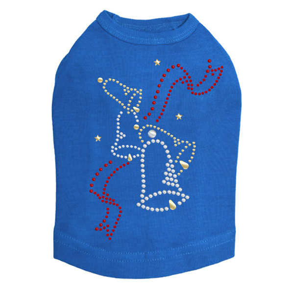 Nailhead Christmas Bells - Royal Blue Dog Tank