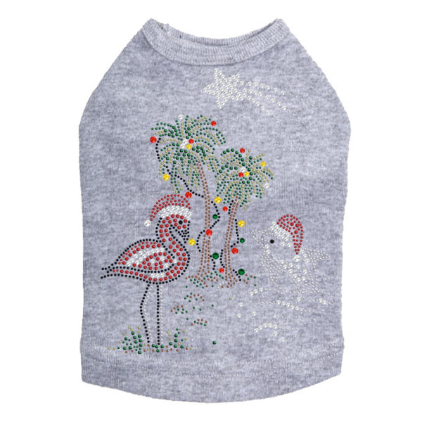 Tropical Christmas - Gray Dog Tank